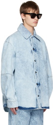 LGN Louis Gabriel Nouchi Blue Washed Denim Jacket