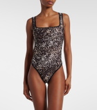 The Attico Leopard-print swimsuit