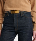 Khaite Berlin snake-effect leather belt