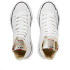 Maison MIHARA YASUHIRO Men's Peterson High Original Sole Rubber Painted Canvas High-Top Sneakers in White