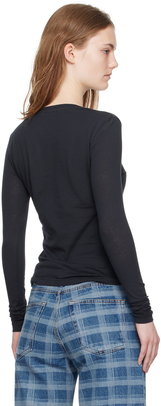 Molly Goddard Navy Karina Long Sleeve T-Shirt