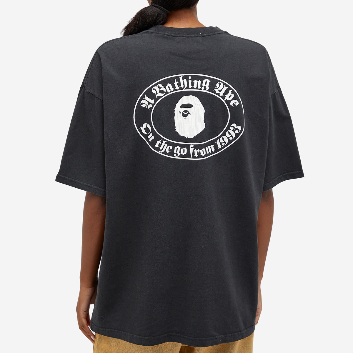 A Bathing Ape Women's Pigment Dye T-Shirt in Black