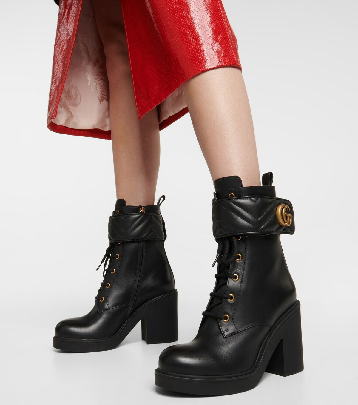 Gucci - GG leather ankle boots Gucci