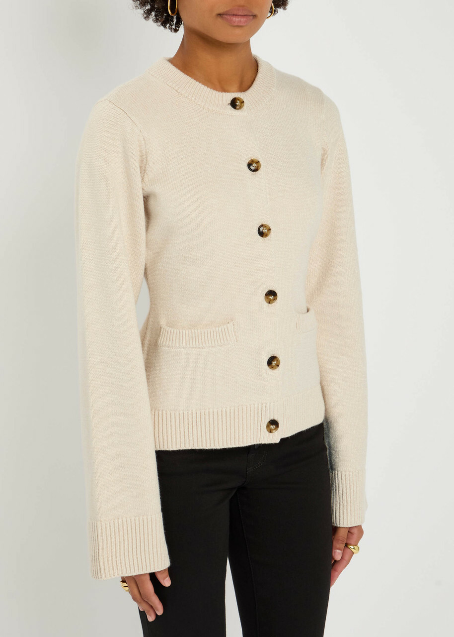Good American Knitted Cardigan Cream