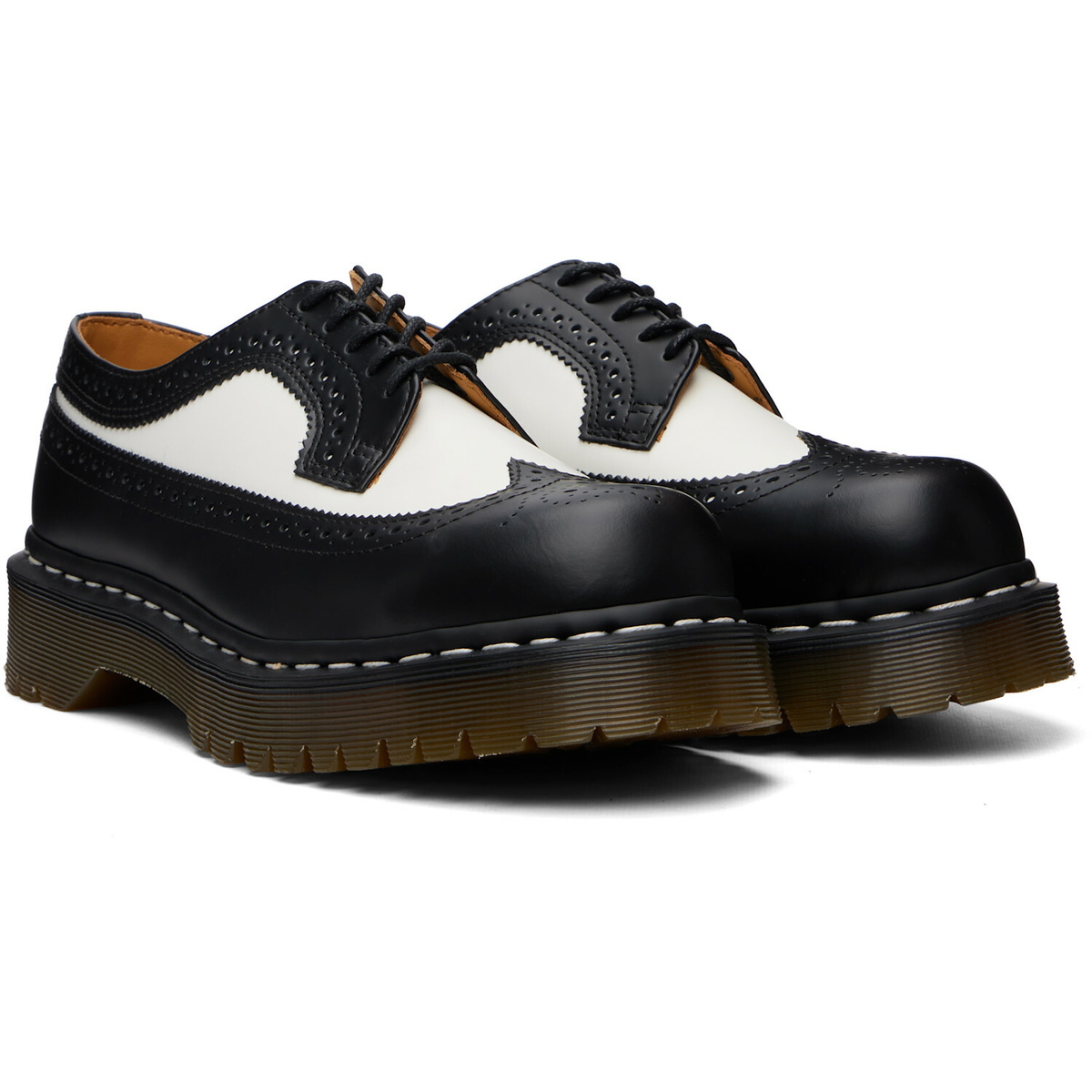 Dr. Martens Black & White 3989 Bex Brogue Derbys