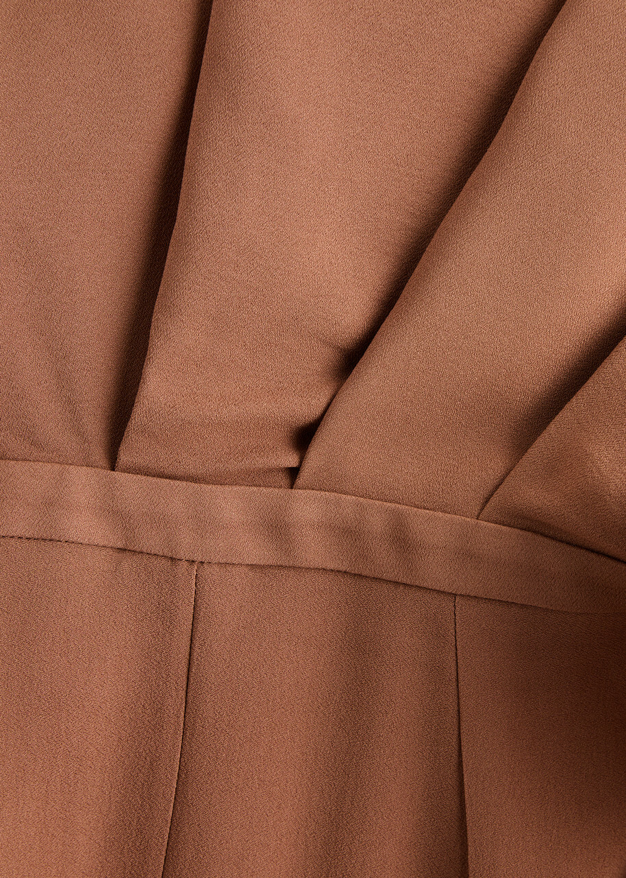 Taller Marmo Eolia Crepe de Chine Maxi Dress Light Brown Taller Marmo