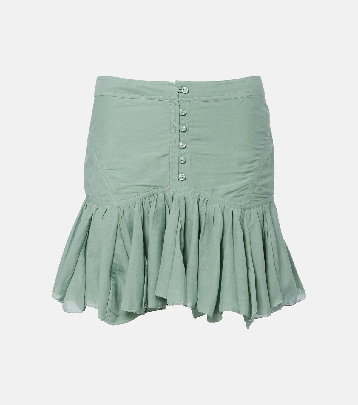 Marant Etoile Daneen ruffled cotton-blend miniskirt