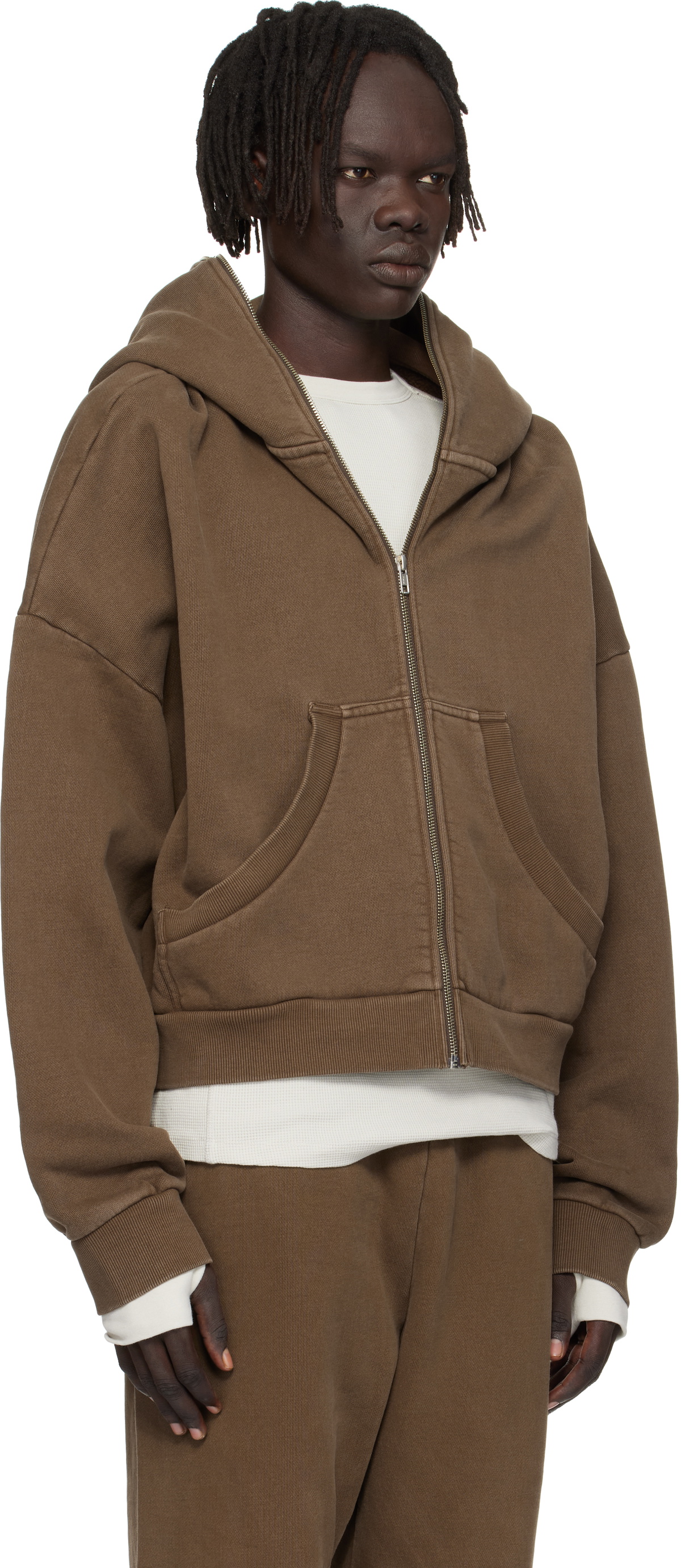 Entire Studios Brown Eternal Zip Hoodie Entire Studios