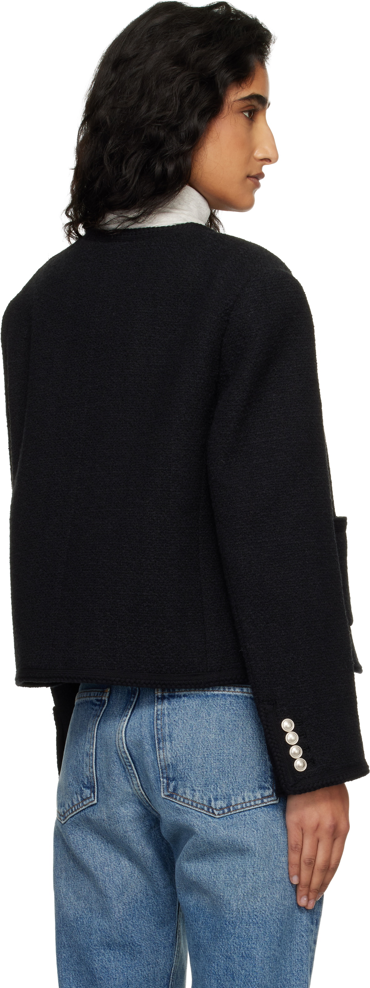 Dunst Black Classic Boucle Tweed Jacket