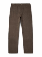 De Bonne Facture - Balloon Tapered Cotton-Twill Trousers - Brown