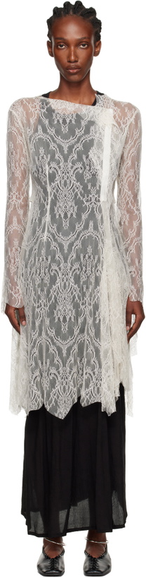 Photo: YOHJI YAMAMOTO Off-White Lace Long Top