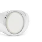 Tom Wood Kim Mother Of Pearl Ring in Silver/White