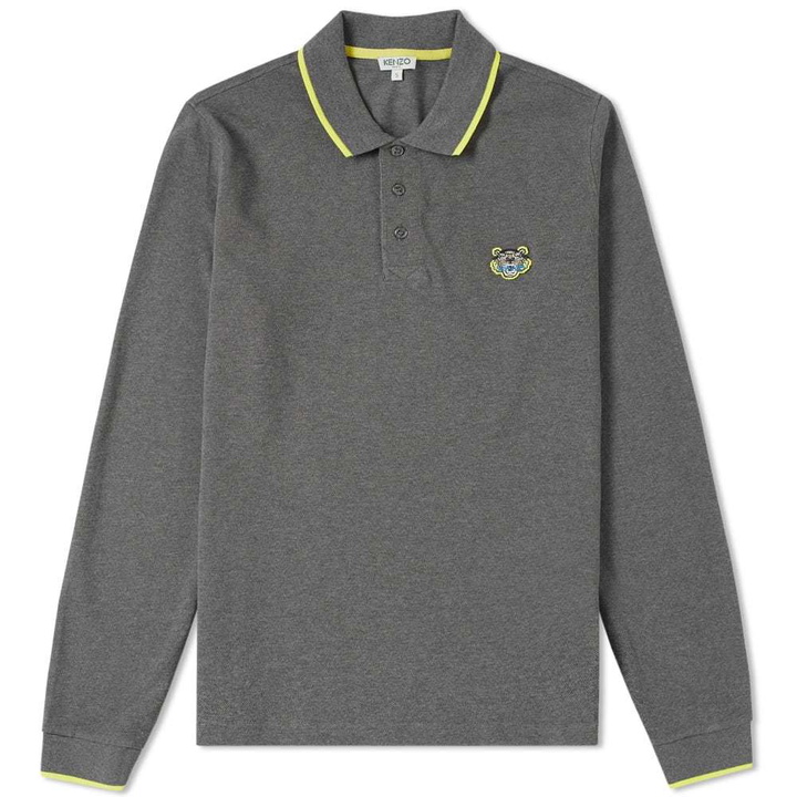 Photo: Kenzo Long Sleeve Tiger Polo Grey