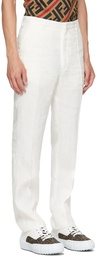 Fendi White Hemp Trousers