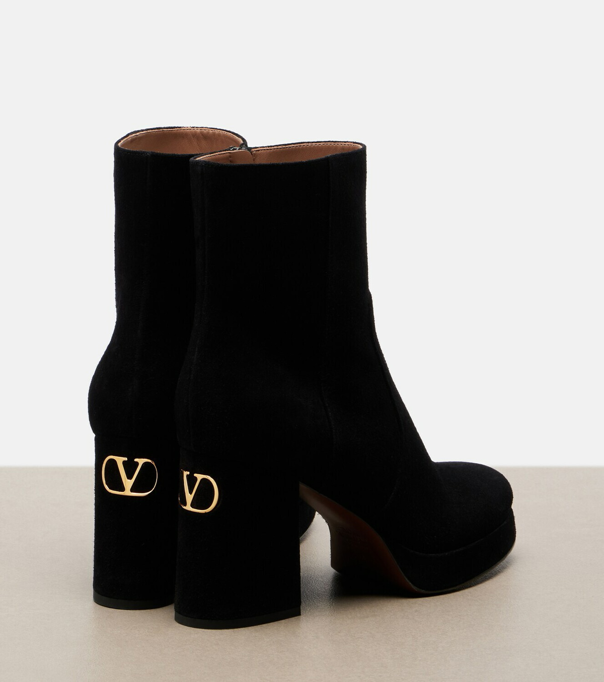 Valentino Garavani Fawcette VLogo suede ankle bots