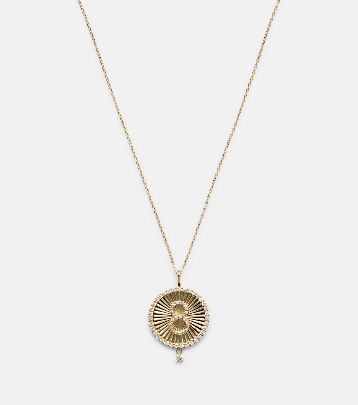 Persée Lucky Charm Eight 18kt gold necklace with diamonds