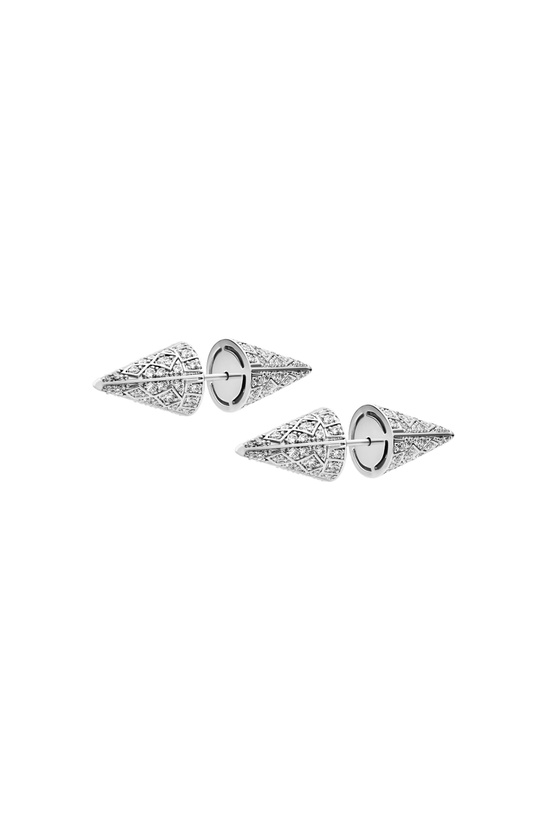 Photo: Diesel Silver-tone brass stud earrings - Earrings - Unisex - Silver