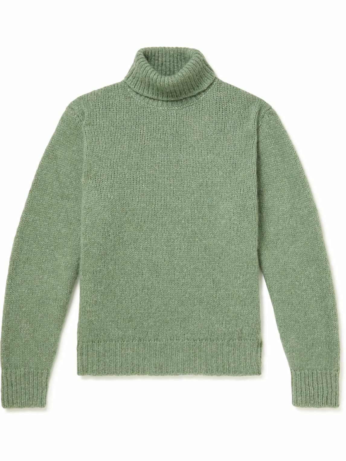 DOPPIAA - Aamintore Alpaca-Blend Rollneck Sweater - Green DOPPIAA