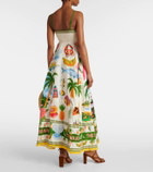 Alémais Paradiso printed linen maxi dress