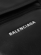 BALENCIAGA - Logo-Print Full-Grain Leather Messenger Bag