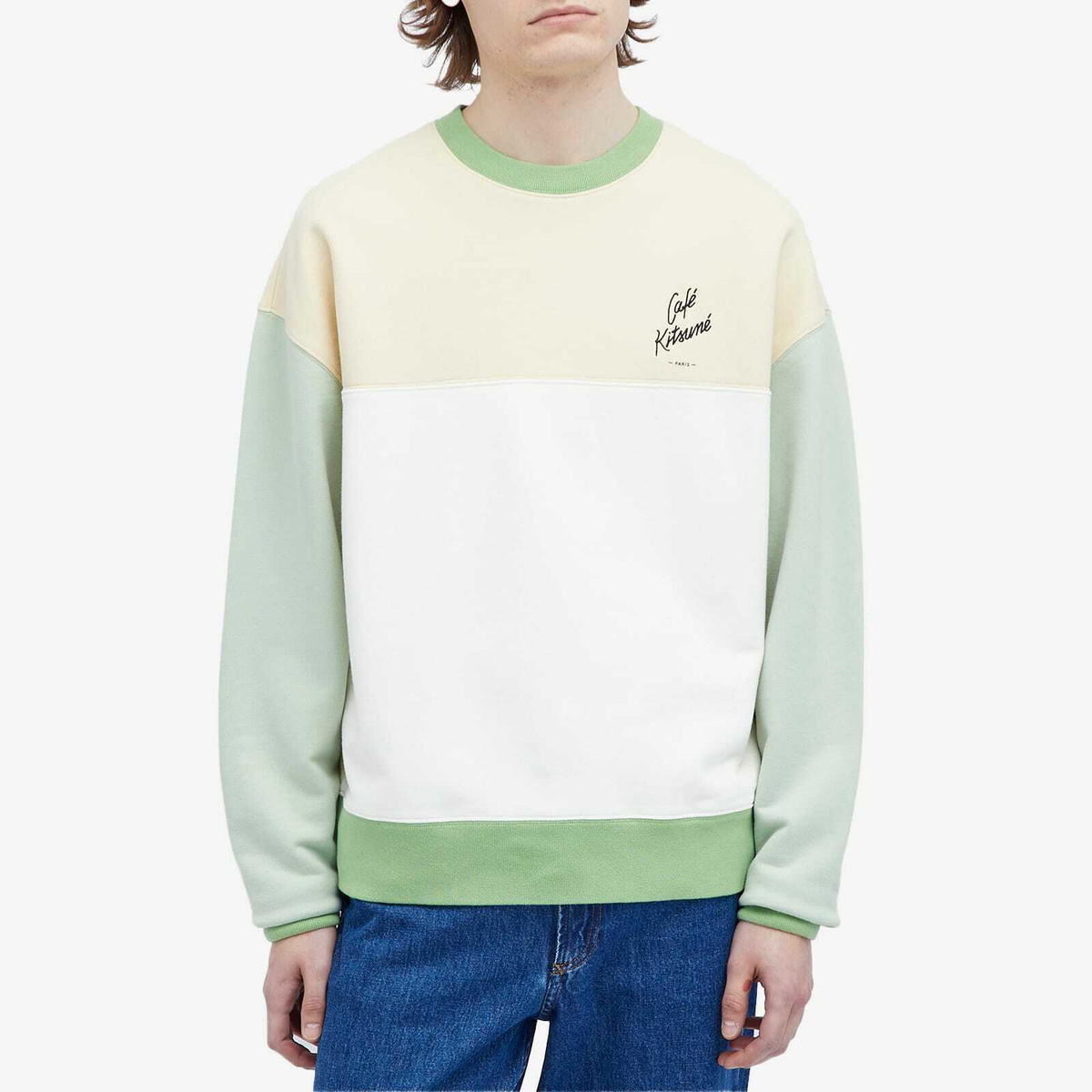Cafe Kitsune Men's Café Kitsune Colorblock Relax Sweater in