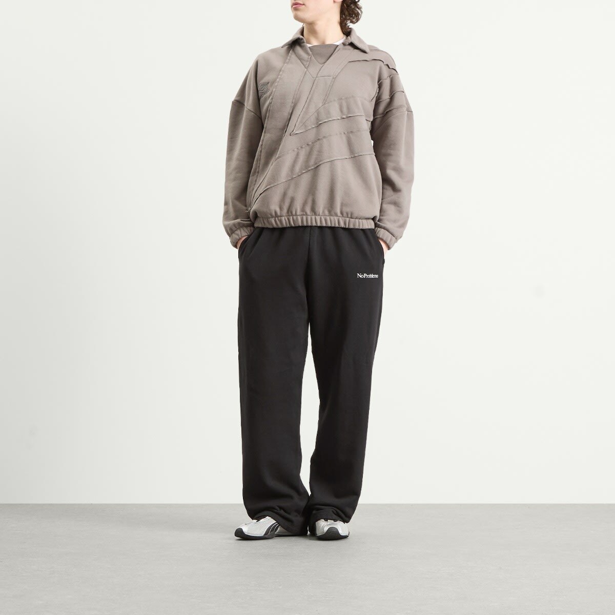 Umbro Men's Diamond Drill Sweat Top in Brushed Nickel