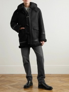 Mr P. - Oversized Shearling Duffle Coat - Black