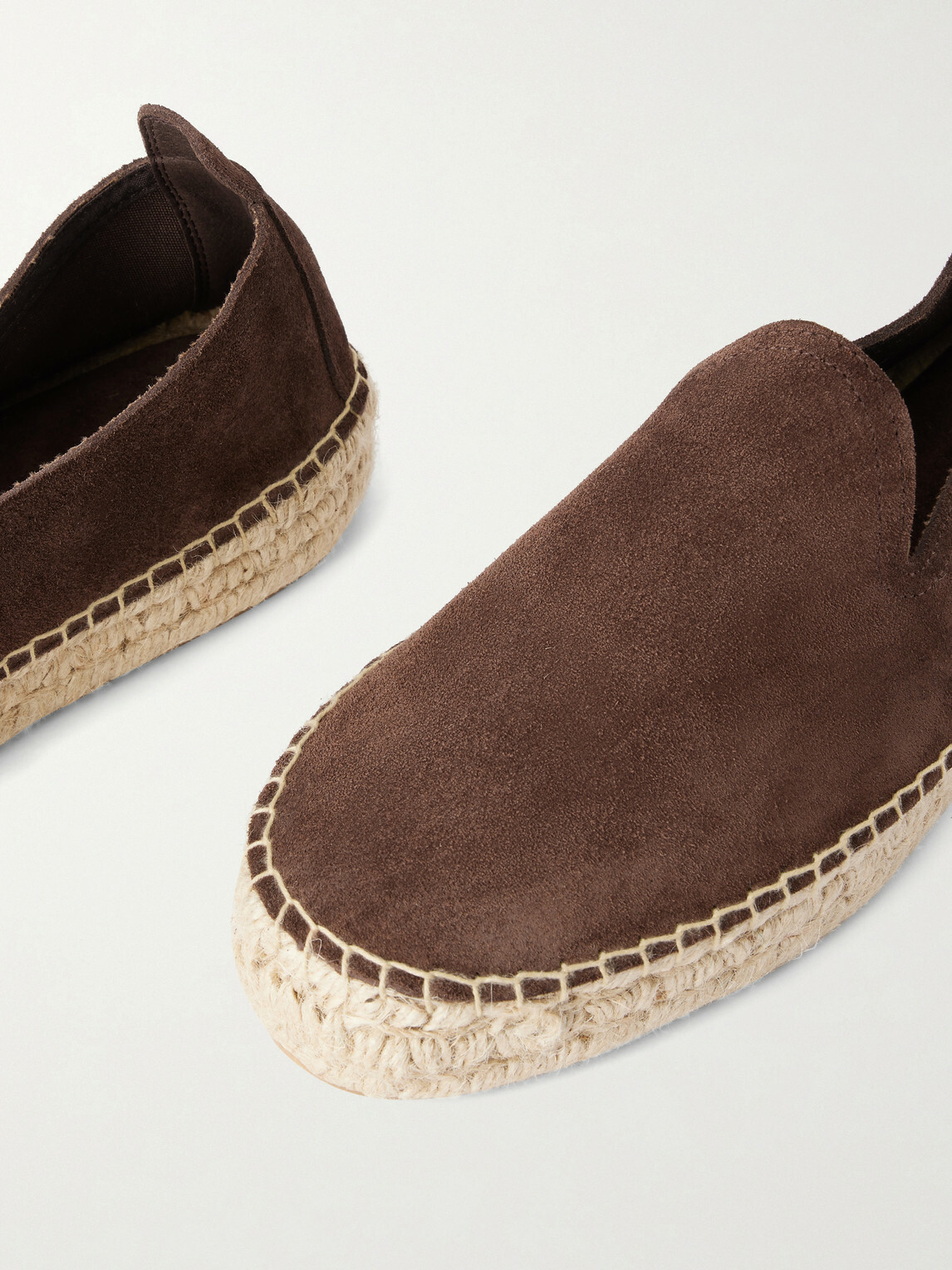 MORJAS - The Espadrille Suede Espadrilles - Brown