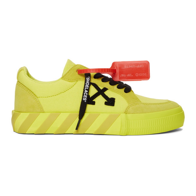 Photo: Off-White SSENSE Exclusive Yellow Low Vulcanized Sneaker