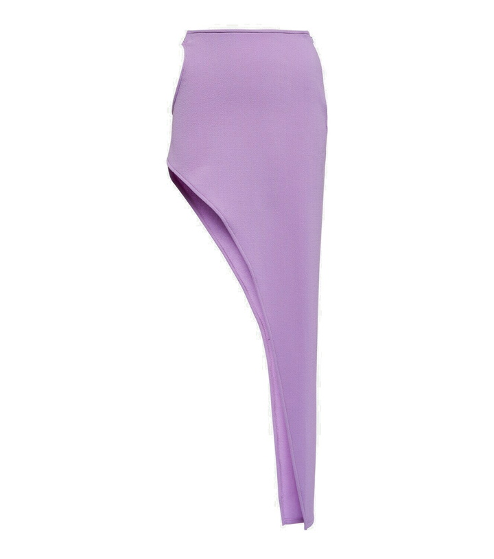 Photo: David Koma Asymmetrical wool maxi skirt