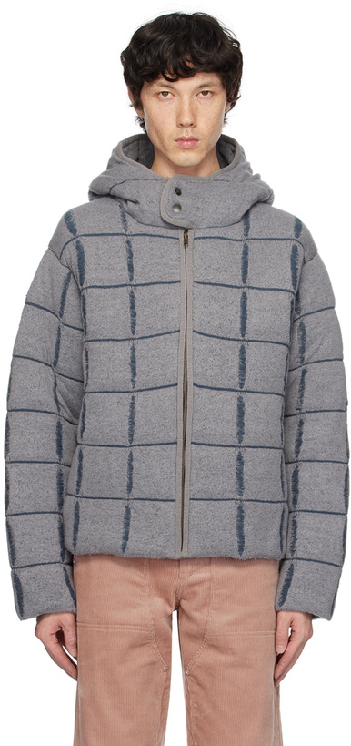 Photo: Isa Boulder SSENSE Exclusive Gray Puffer Jacket