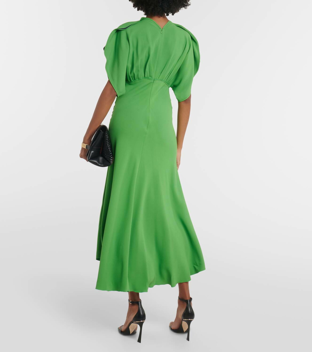 Victoria Beckham Draped cady midi dress Victoria Beckham