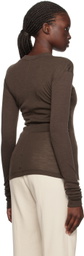 BITE Brown Crewneck Long Sleeve T-Shirt