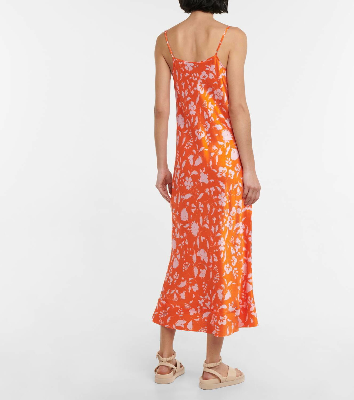 Lee Mathews Bella floral silk satin slip dress
