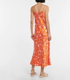 Lee Mathews Bella floral silk satin slip dress
