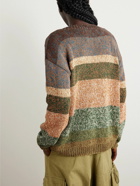 Story Mfg. - Keeping Striped Organic Cotton Sweater - Brown