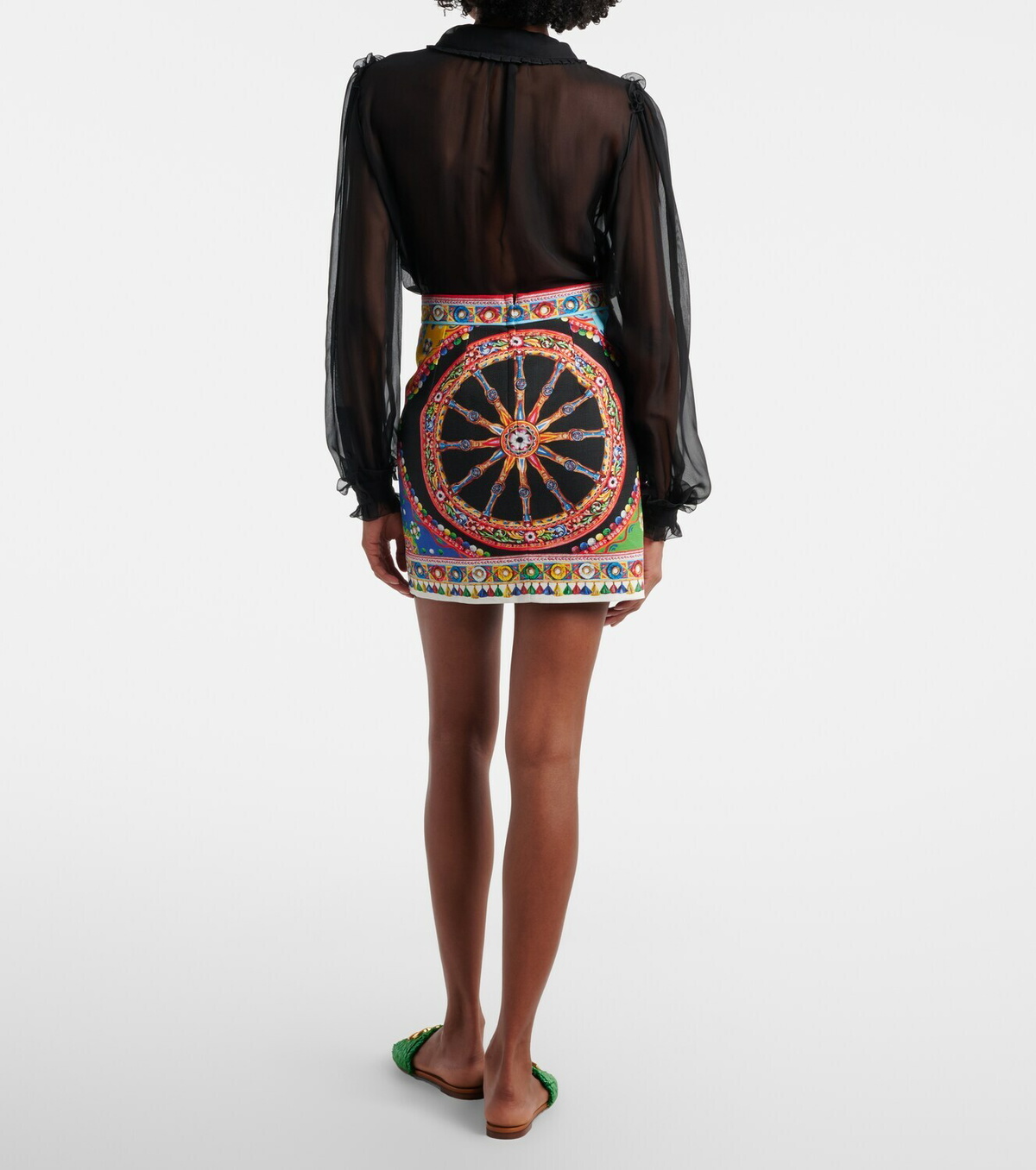 Dolce&Gabbana Printed cotton miniskirt