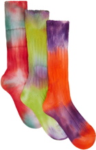 Stain Shade Three-Pack Purple & Green decka Edition Socks