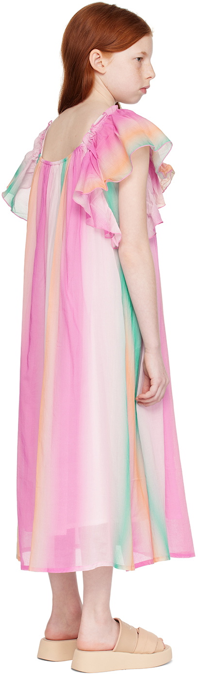 Chloé Kids Multicolour Ruffled Dress