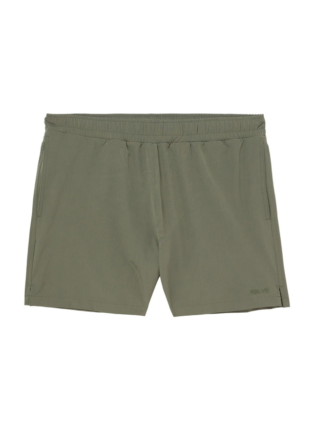Photo: NN07 - Holiday 10039 Straight-Leg Short-Length Recycled-Shell Swim Shorts - Green
