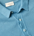 Altea - Textured Linen and Cotton-Blend Polo Shirt - Blue