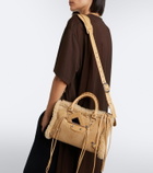 Balenciaga Le City Small suede top-handle bag
