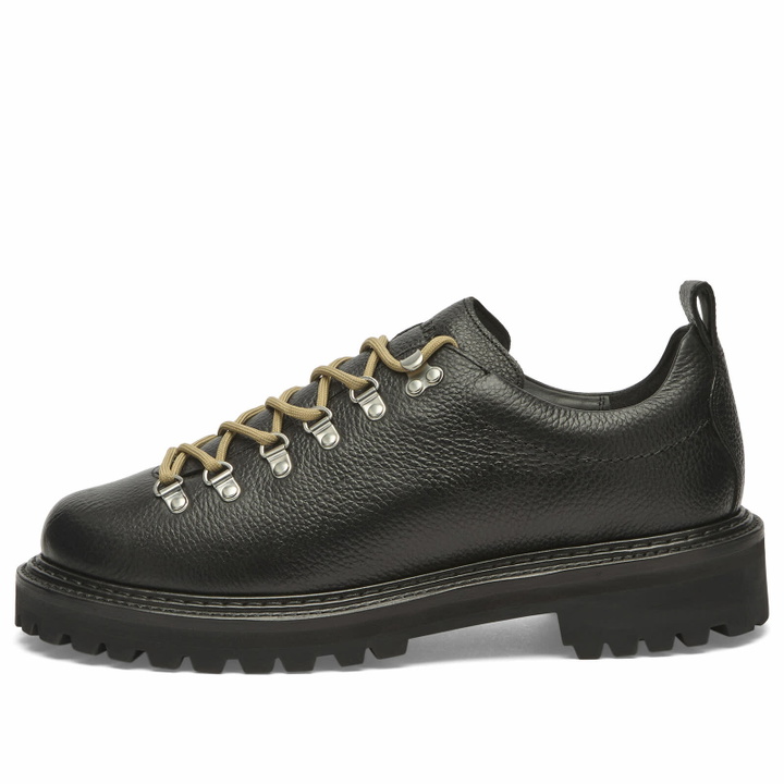 Photo: Bass Weejuns Men's Hiker Low Boot in Black Textured Leather