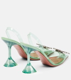 Amina Muaddi Begum embellished PVC slingback pumps