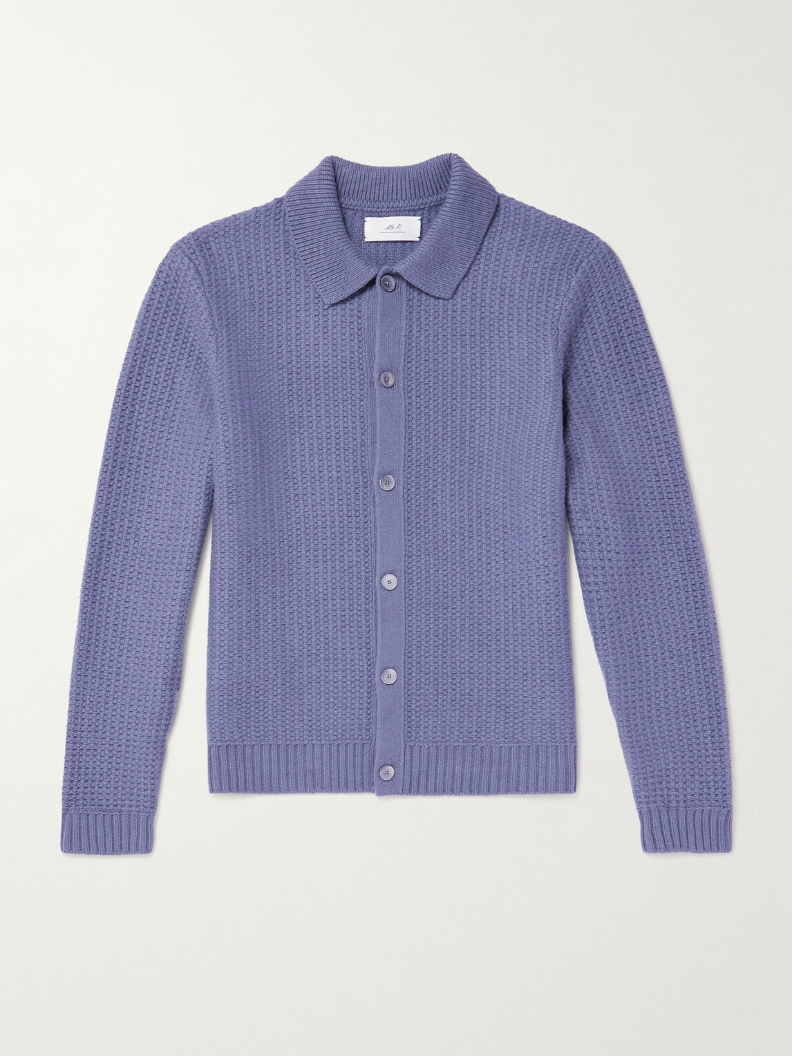 Mr P. - Textured Wool and Cashmere-Blend Overshirt - Blue