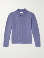 Mr P. - Textured Wool and Cashmere-Blend Overshirt - Blue