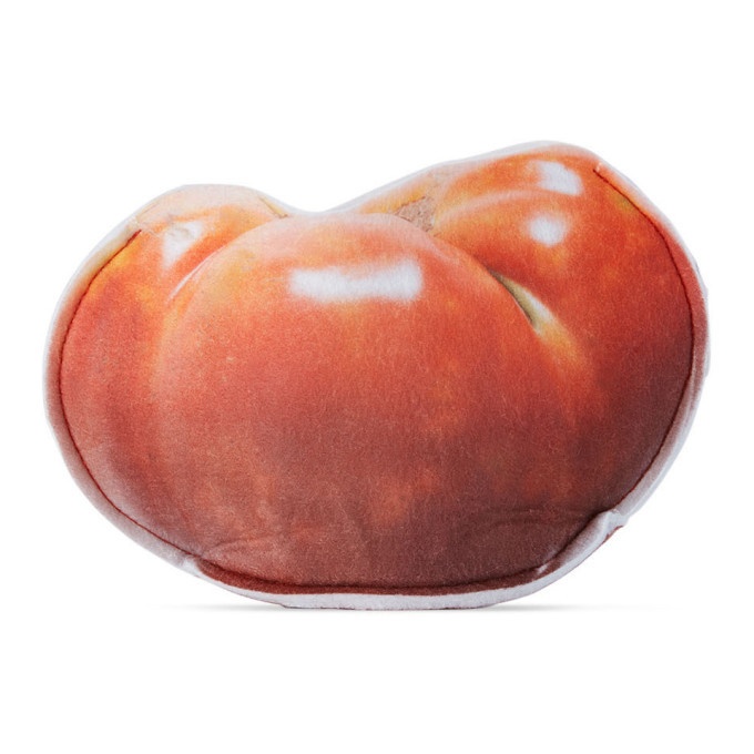 Photo: Collina Strada SSENSE Exclusive Red Benjamin Langford Edition Small Tomato Planter Cover