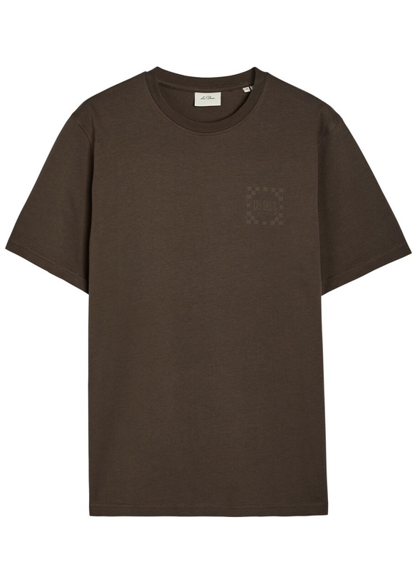 Photo: Les Deux Ben Goods Logo-print Cotton T-shirt Dark Brown