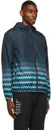Missoni Sport Navy Pattern Windbreaker Jacket