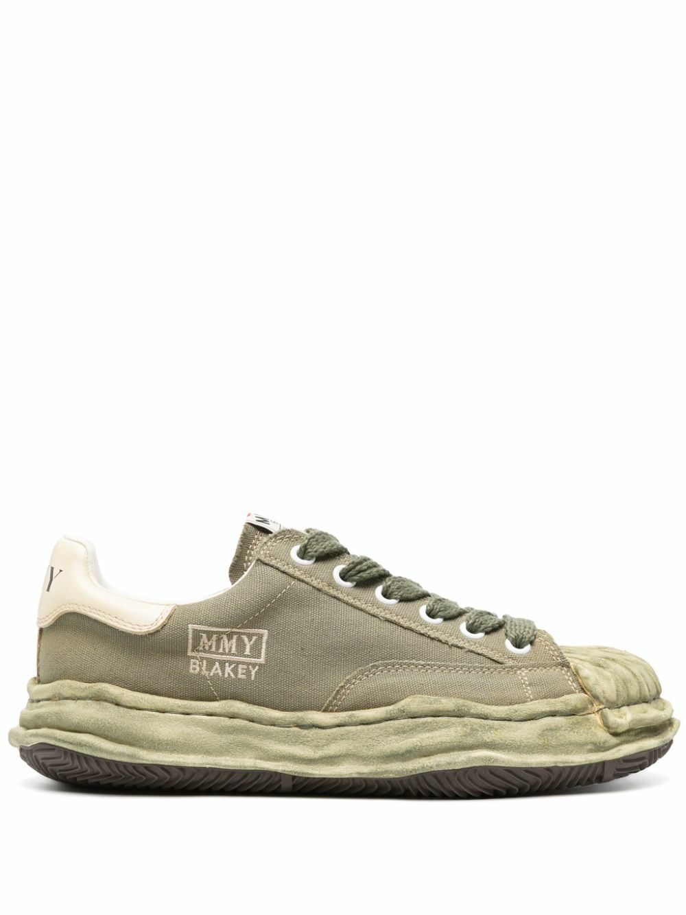 Maison MIHARA YASUHIRO Green Blakey Logo-Print Sneakers